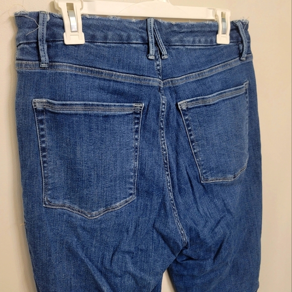 GOOD AMERICAN Good Waist Raw Edge Ankle Skinny Jeans Size 12 - Picture 5 of 10